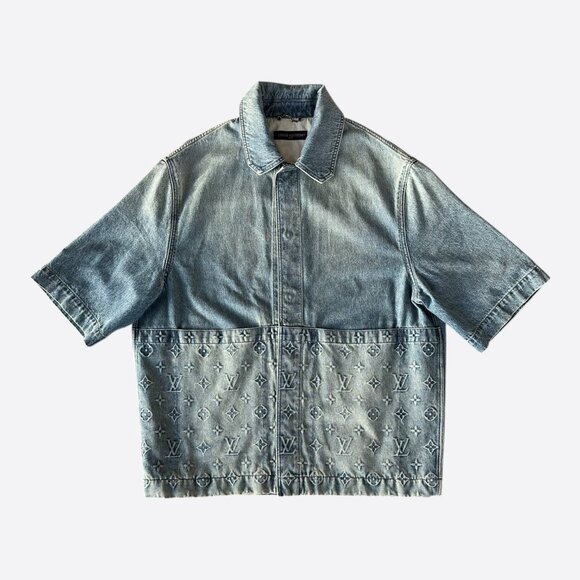 Louis Vuitton Blue Monogram Workwear Denim Shirt - Picture 1 of 8